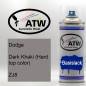 Preview: Dodge, Dark Khaki (Hard top color), ZJ8: 400ml Sprühdose, von ATW Autoteile West.